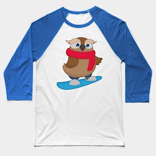 Owl Snowboard Winter sports Baseball T-Shirt